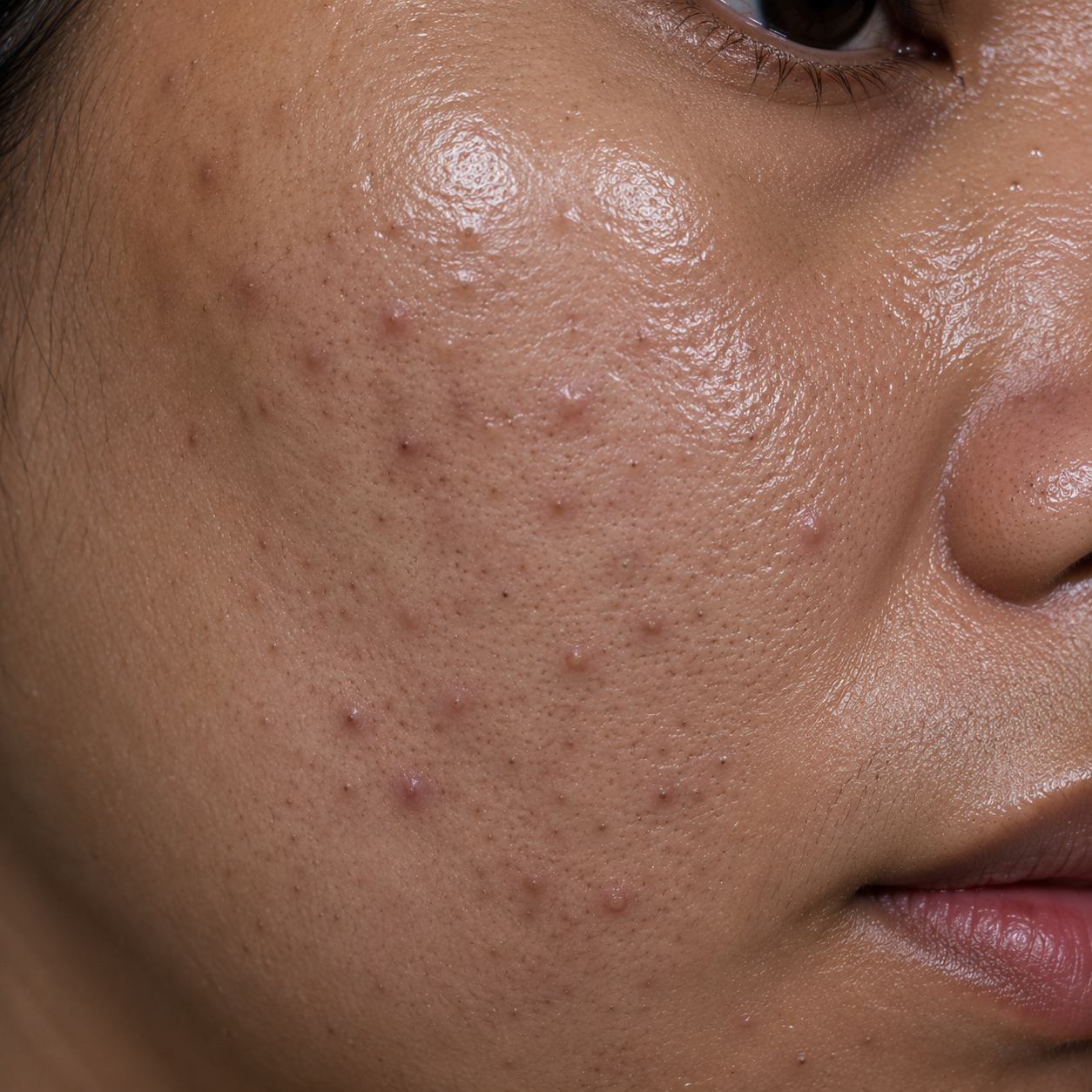 Oily & Congested